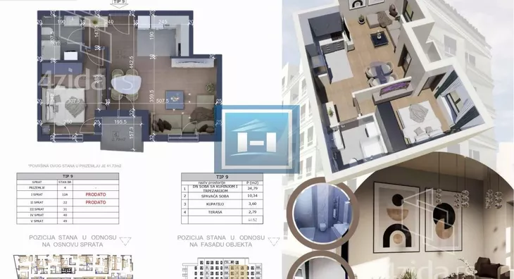 Jednoiposoban stan | 4zida