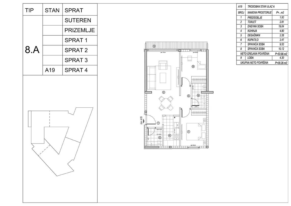 Trosoban stan | 4zida