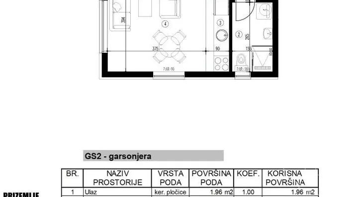 Jednoiposoban stan | 4zida