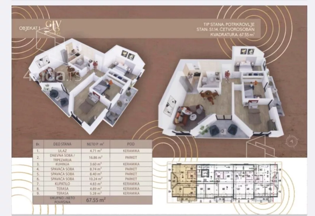 Dvoiposoban stan | 4zida