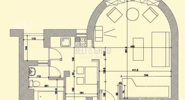 Jednosoban stan | 4zida