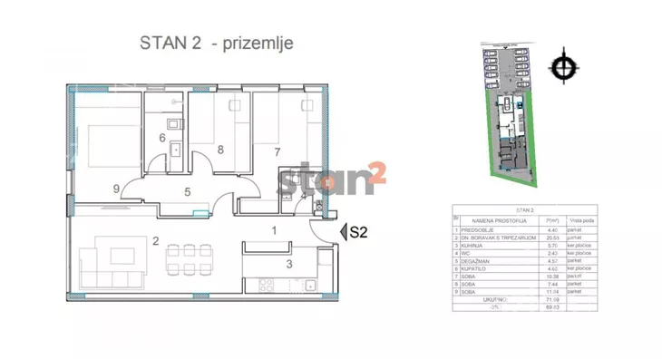 Troiposoban stan | 4zida