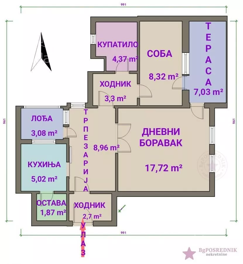 Jednoiposoban stan | 4zida