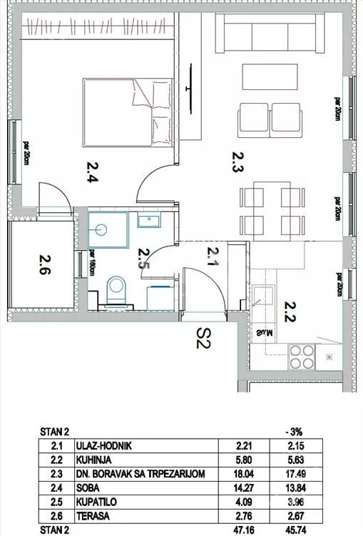 Dvoiposoban stan | 4zida