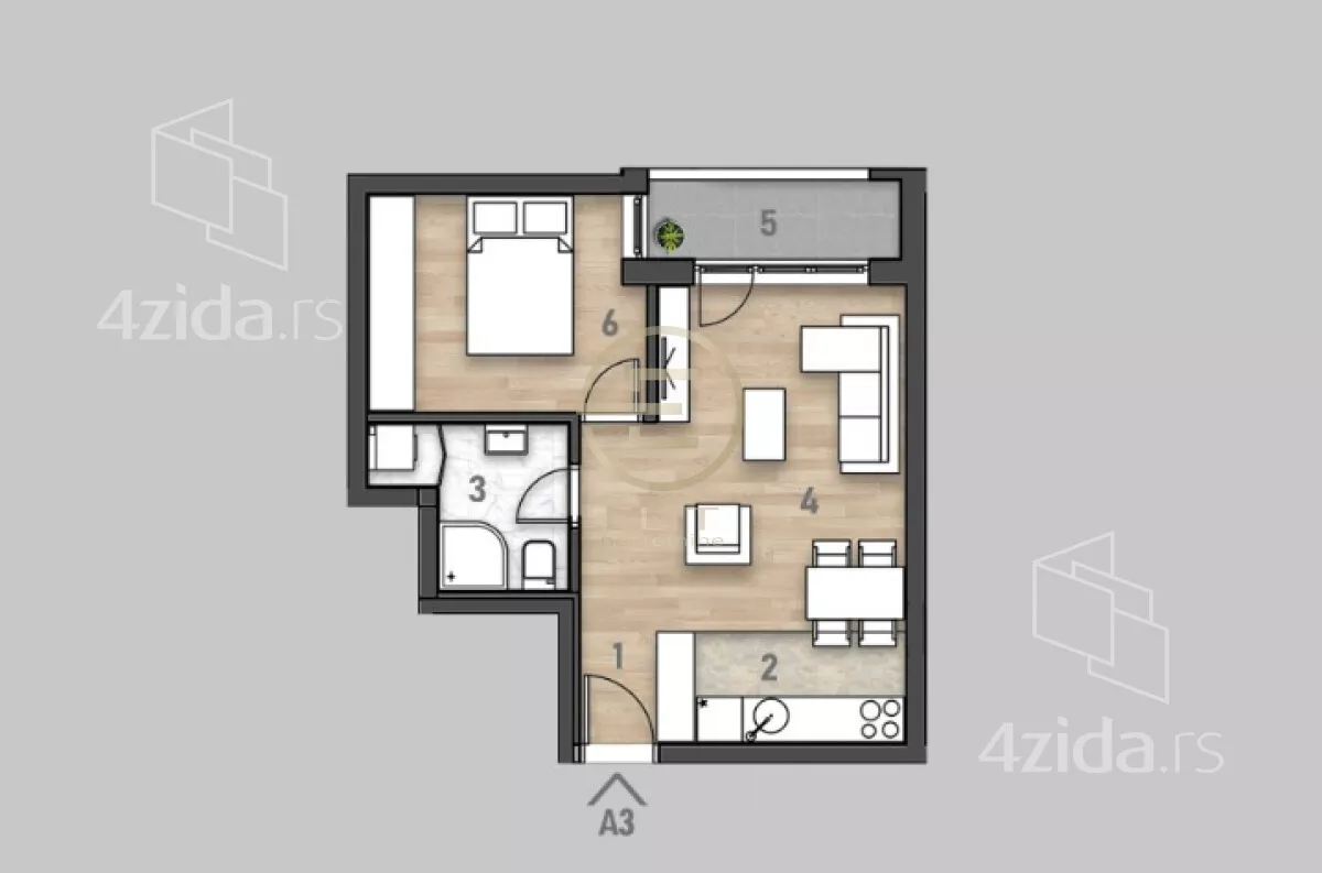 Dvosoban stan | 4zida