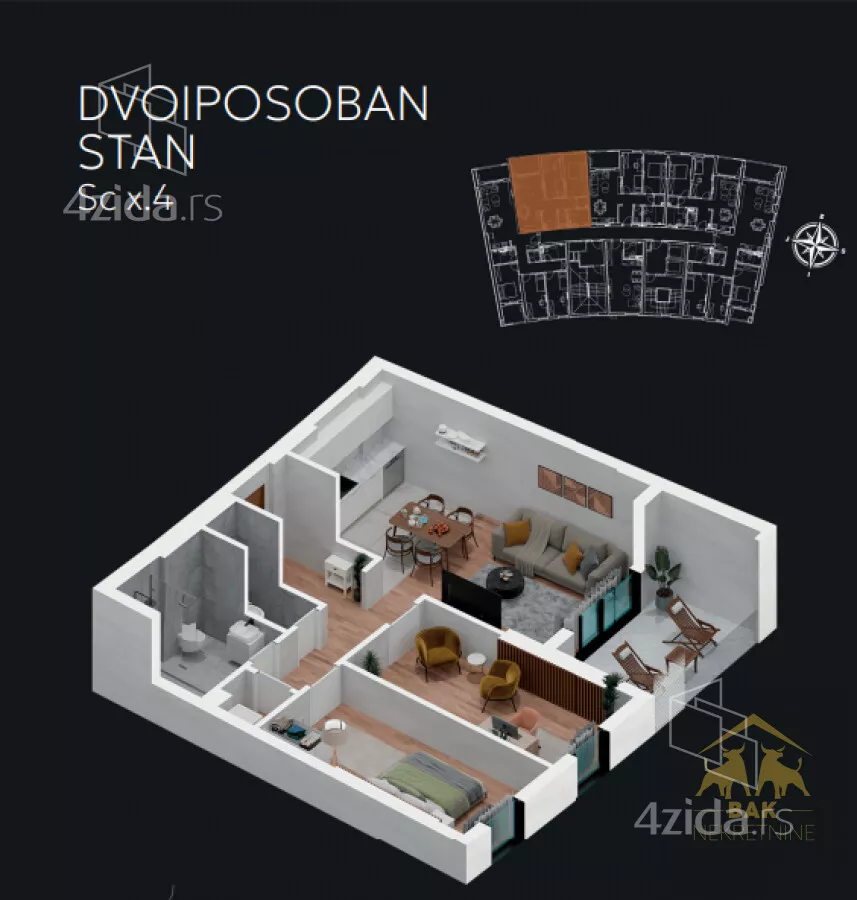 Dvoiposoban stan | 4zida