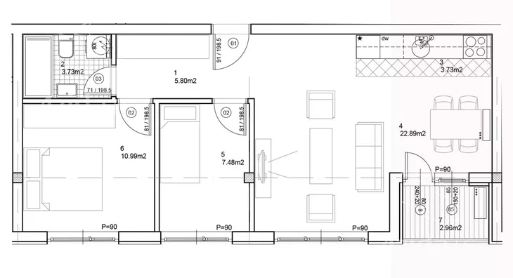 Trosoban stan | 4zida