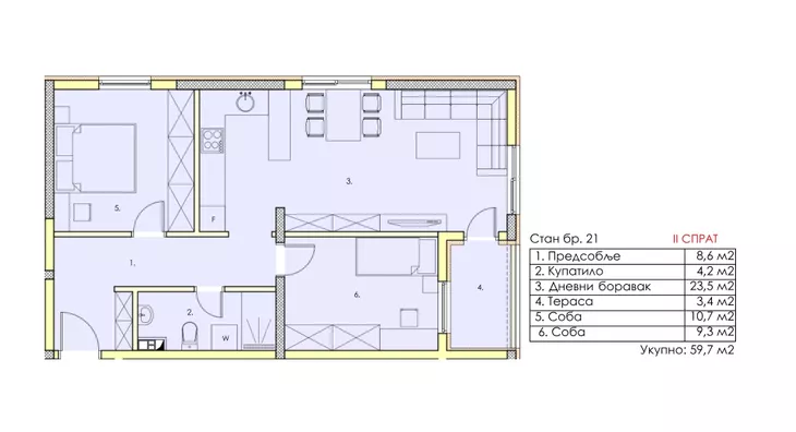 Dvoiposoban stan | 4zida