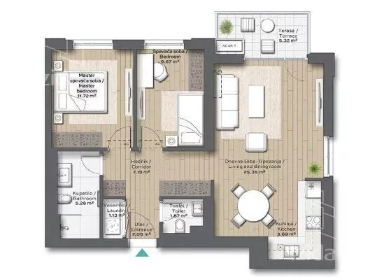 Trosoban stan | 4zida