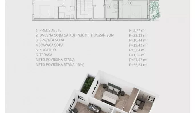 Trosoban stan | 4zida
