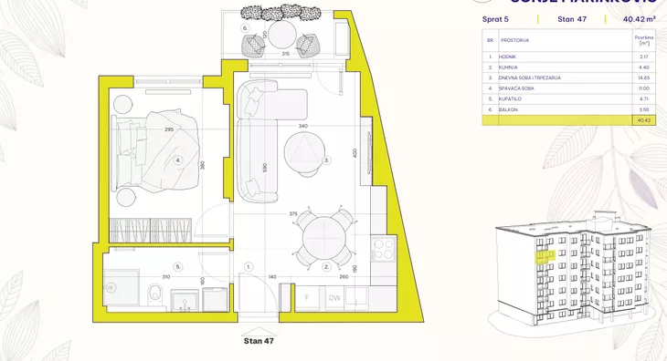 Jednoiposoban stan | 4zida