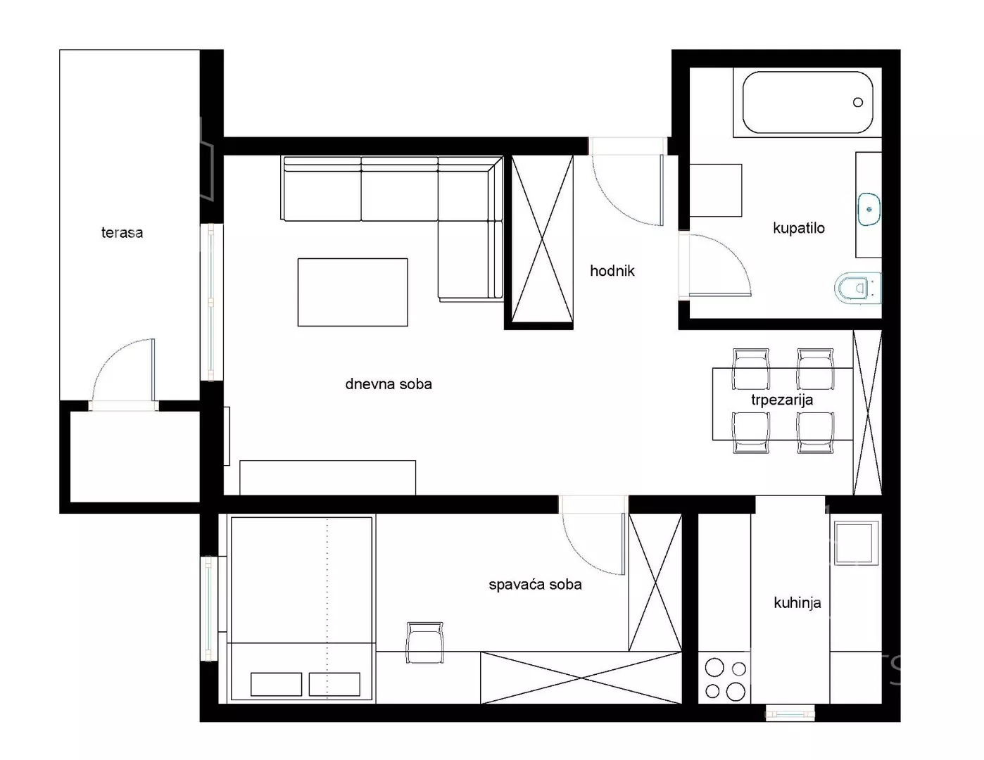 Dvosoban stan | 4zida