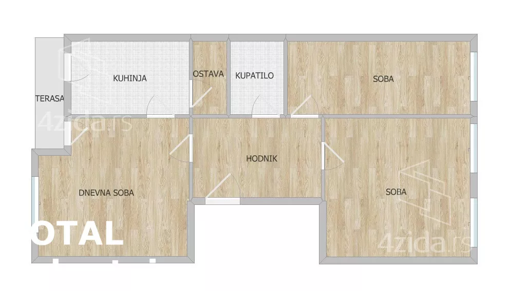 Trosoban stan | 4zida