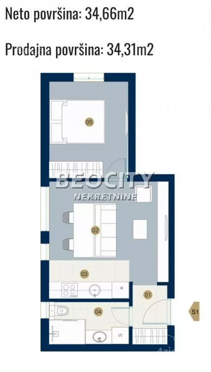 Jednoiposoban stan | 4zida