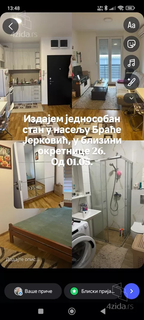 Jednoiposoban stan | 4zida