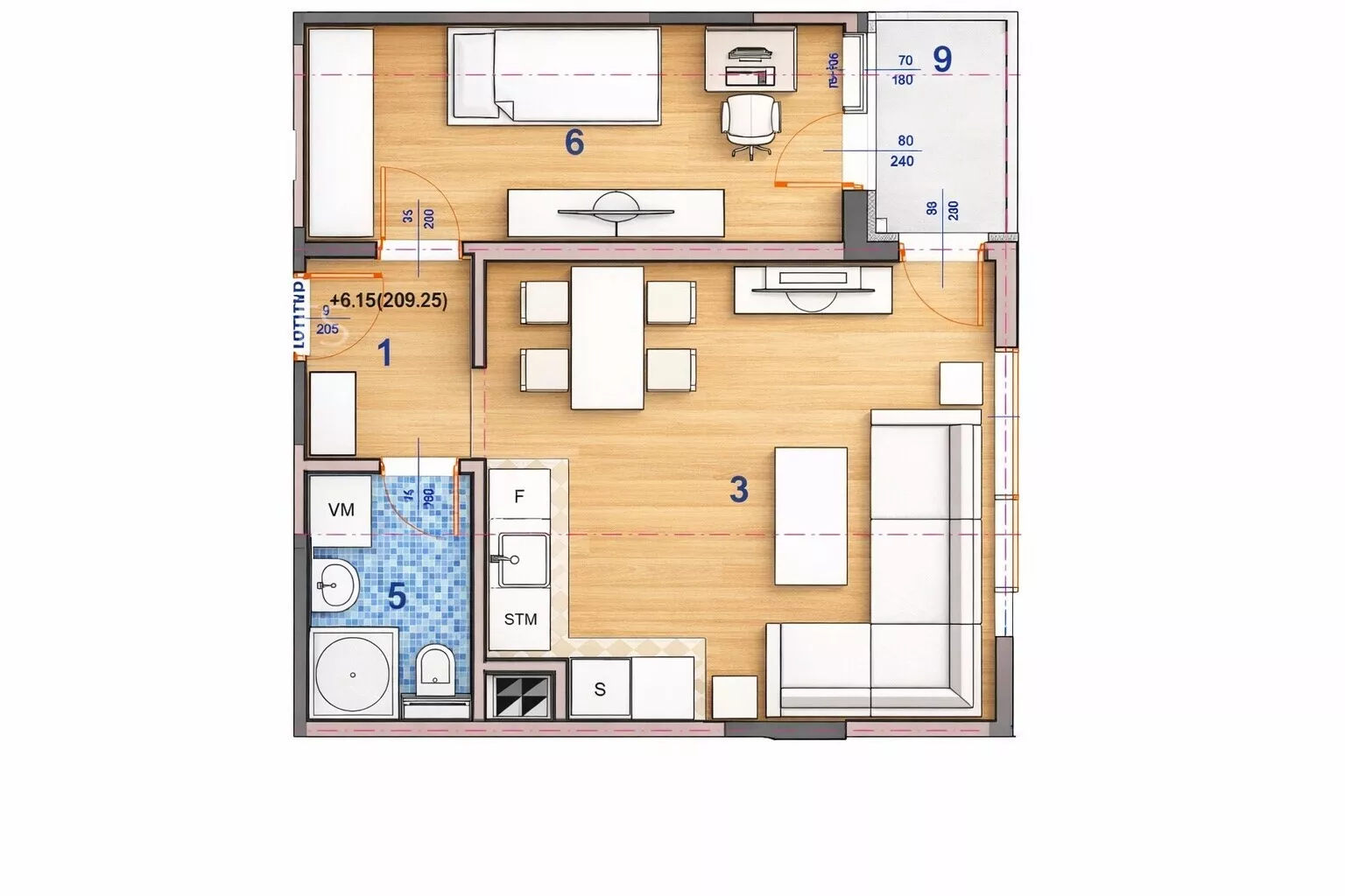 Jednoiposoban stan | 4zida