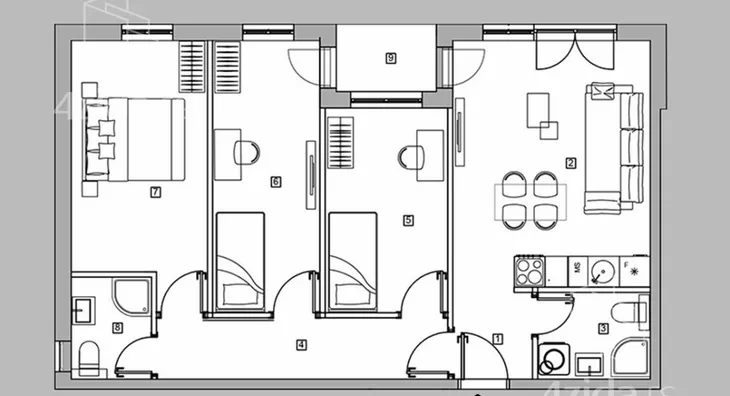Troiposoban stan | 4zida
