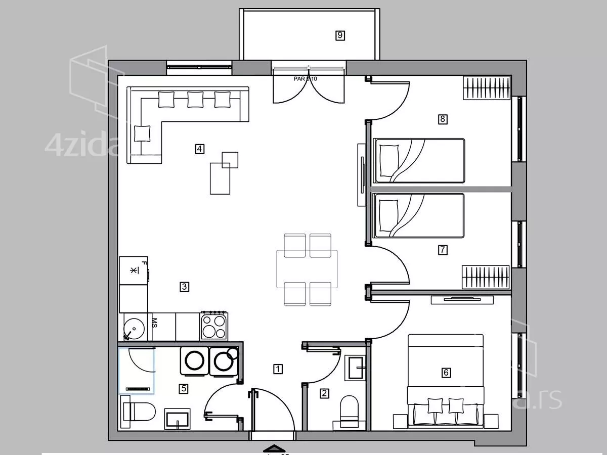 Trosoban stan | 4zida