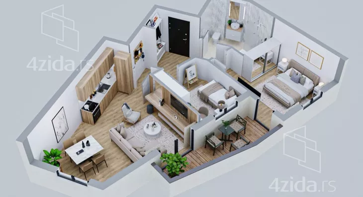 Dvoiposoban stan | 4zida