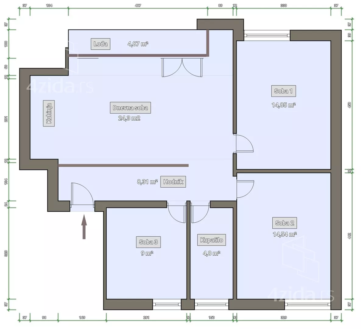 Troiposoban stan | 4zida