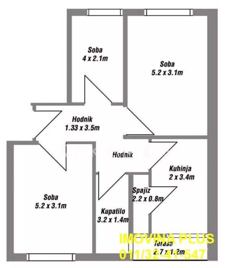 Trosoban stan | 4zida