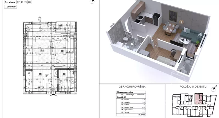 Jednoiposoban stan | 4zida