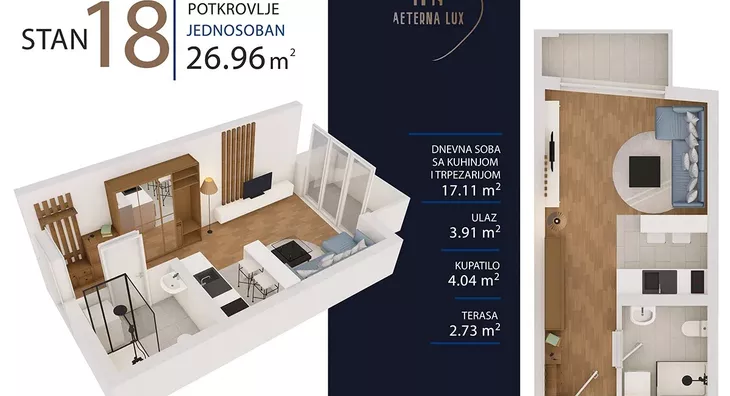 Jednosoban stan | 4zida