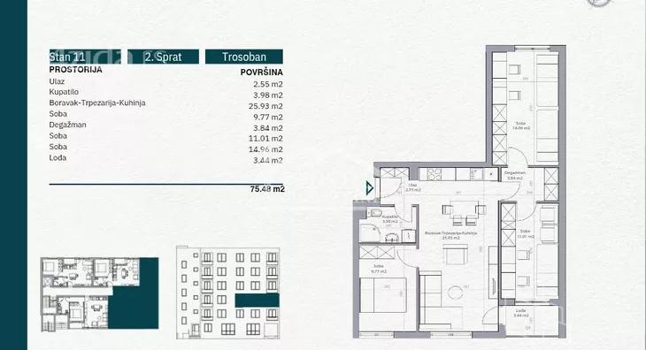 Trosoban stan | 4zida