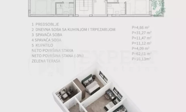 Trosoban stan | 4zida