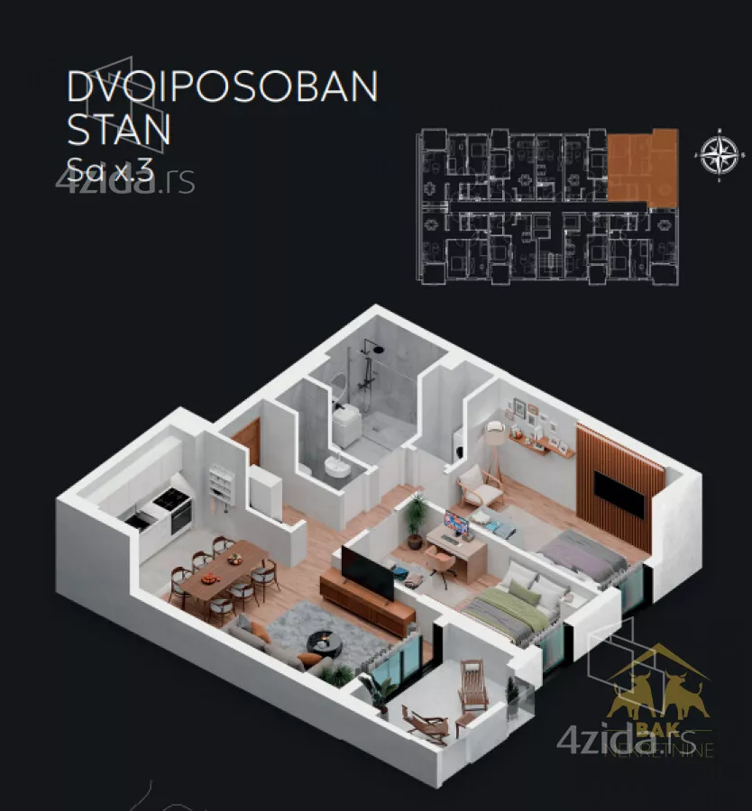 Dvoiposoban stan | 4zida