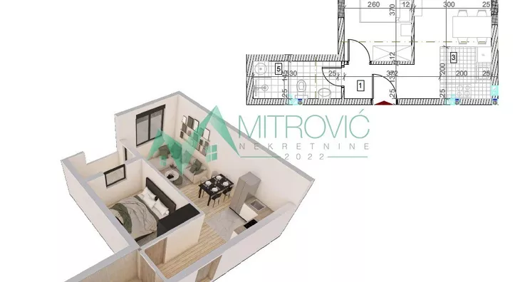 Jednoiposoban stan | 4zida