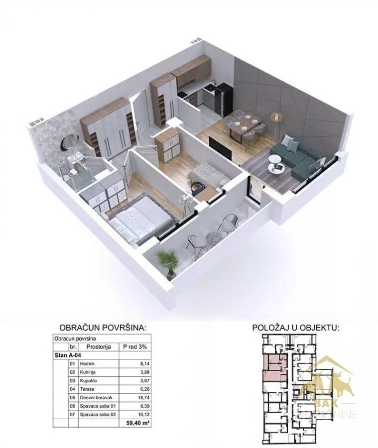 Trosoban stan | 4zida