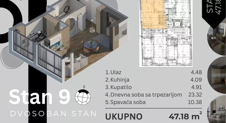 Dvosoban stan | 4zida