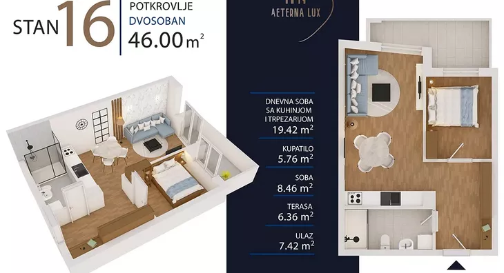 Dvosoban stan | 4zida