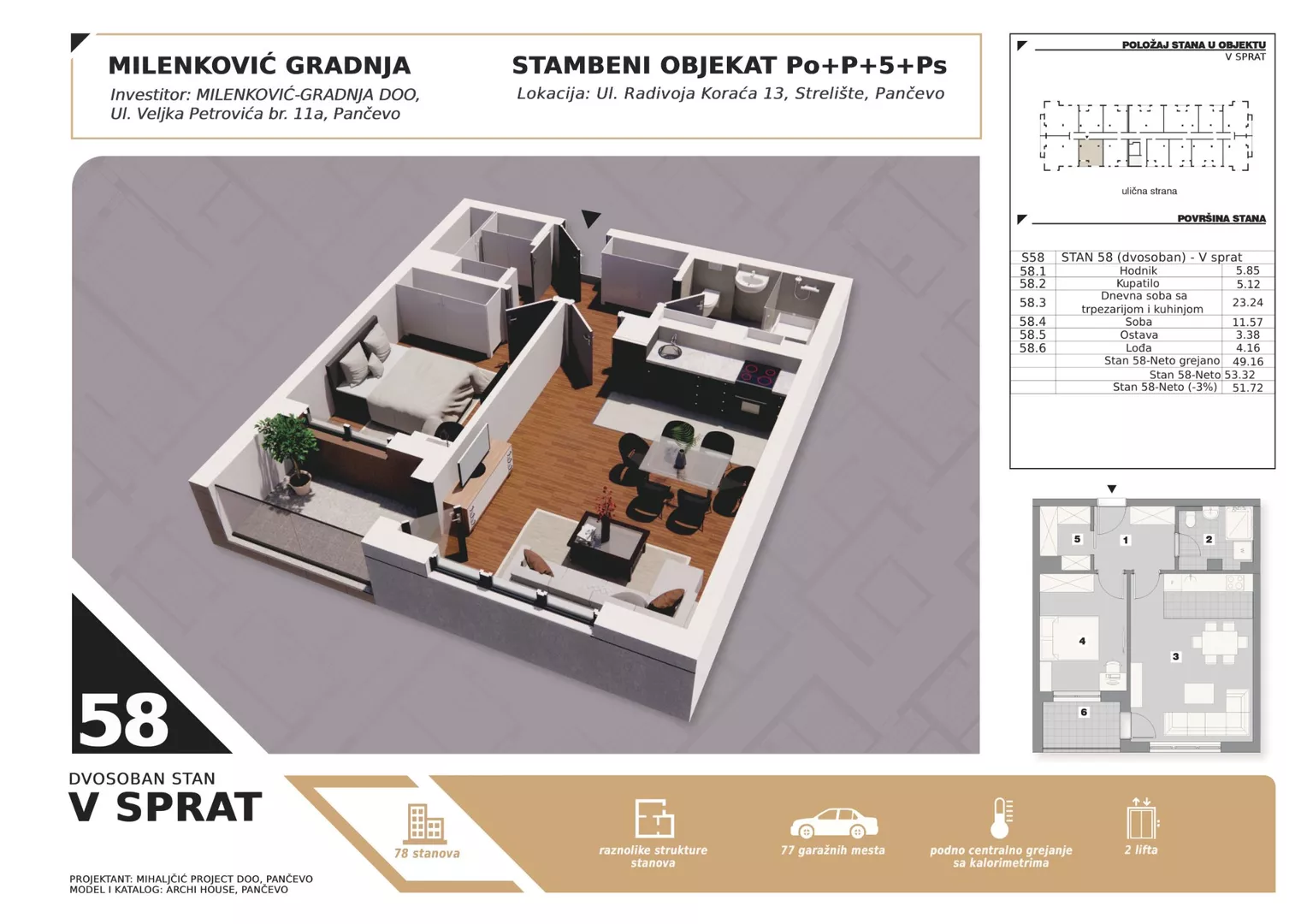 Dvosoban stan | 4zida