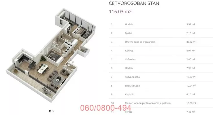 Trosoban stan | 4zida