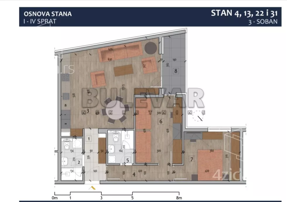 Trosoban stan | 4zida