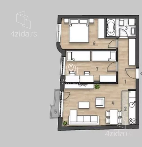 Trosoban stan | 4zida