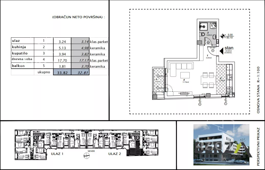 Jednosoban stan | 4zida