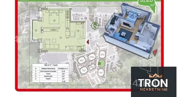 Jednosoban stan | 4zida