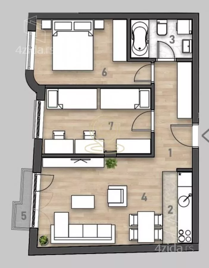 Trosoban stan | 4zida