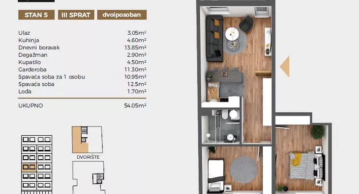Dvoiposoban stan | 4zida