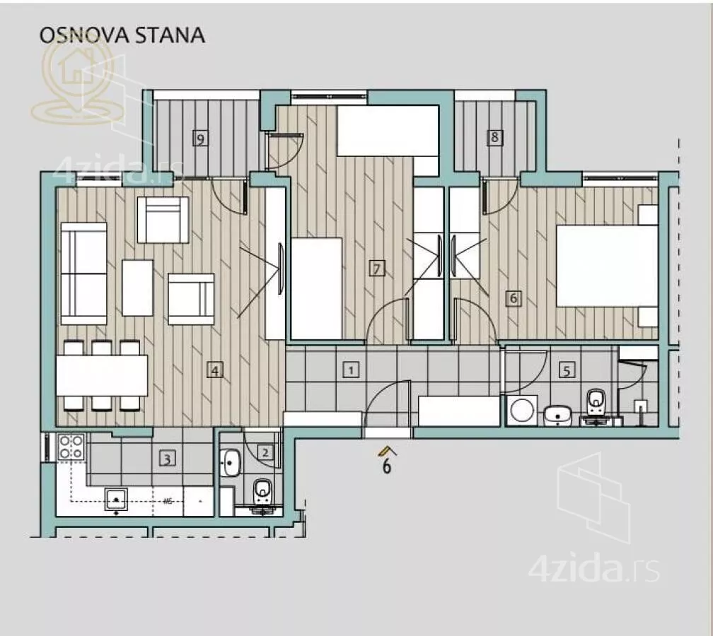 Trosoban stan | 4zida