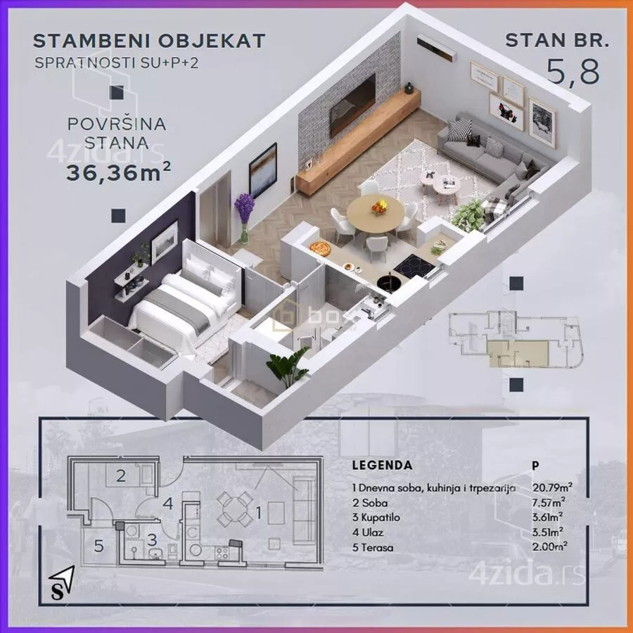 Jednoiposoban stan | 4zida