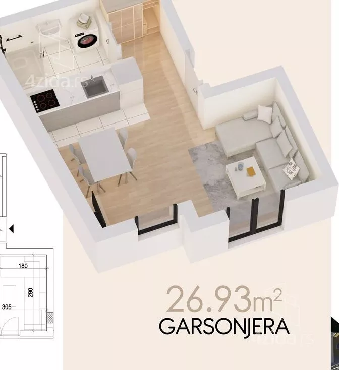 Garsonjera | 4zida