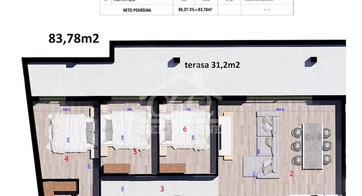 Jednoiposoban stan | 4zida