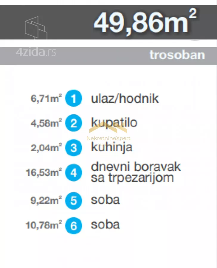 Trosoban stan | 4zida