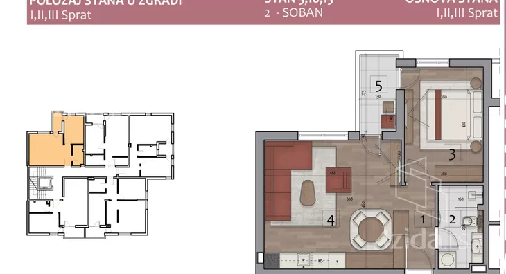 Dvosoban stan | 4zida