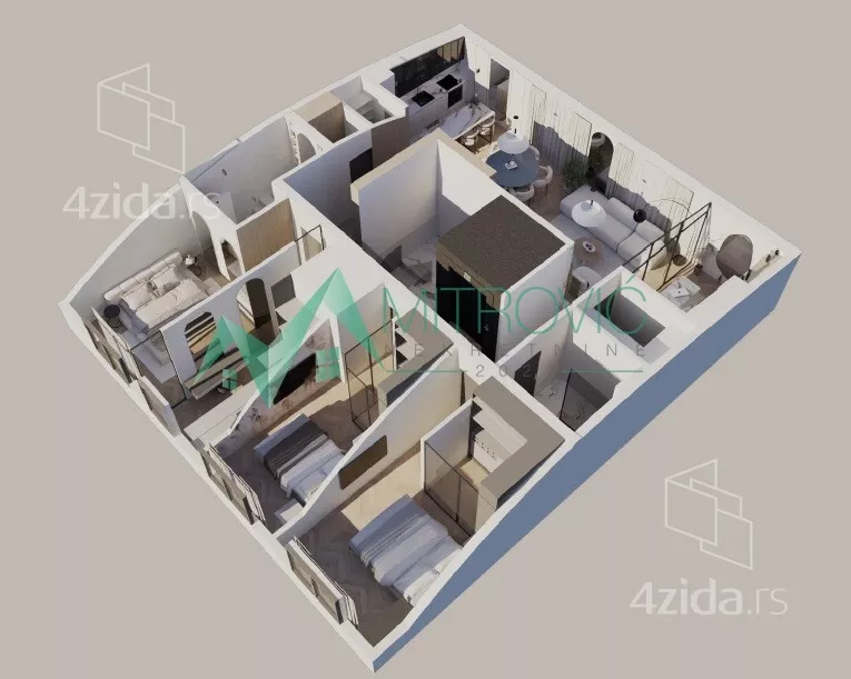 Četvoroiposoban stan | 4zida