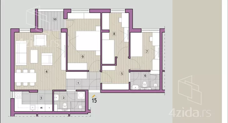 Trosoban stan | 4zida